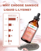 Liquid 500 mg L-Lysine Supplement 4 FL Oz