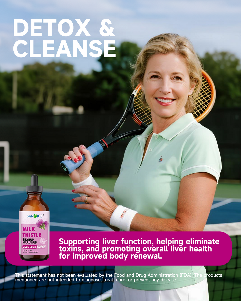 Milk Thistle Liver Detox Supplement- 4 Fl Oz