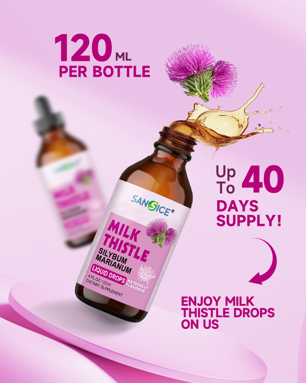 Milk Thistle Liver Detox Supplement- 4 Fl Oz