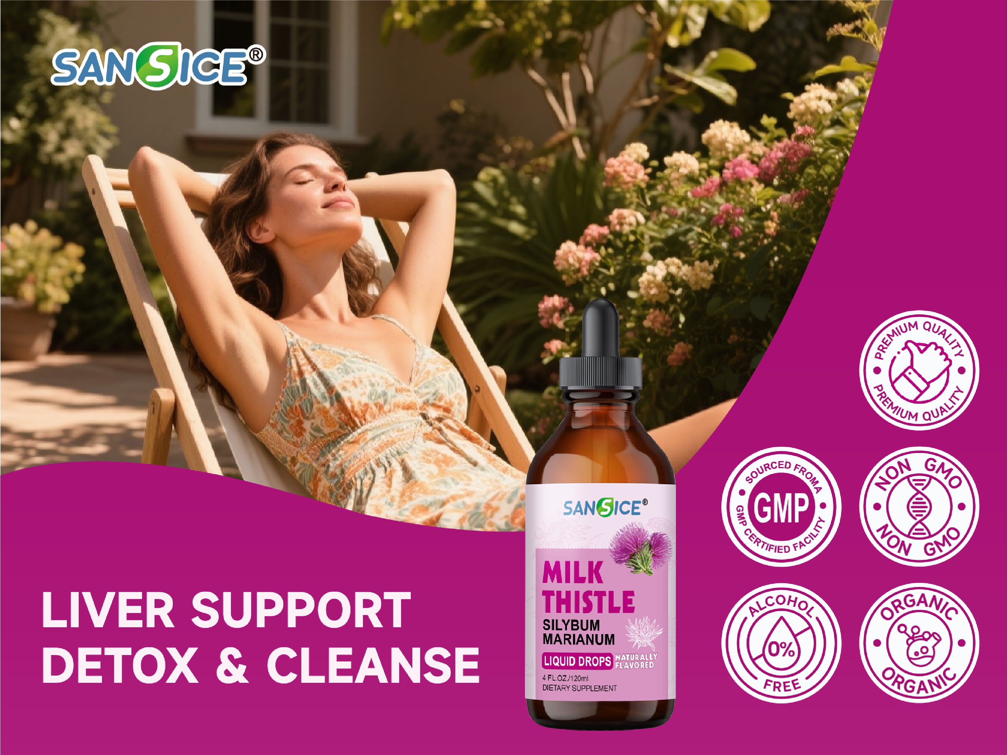 Milk Thistle Liver Detox Supplement- 4 Fl Oz