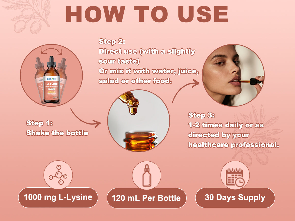 Liposomal L-Lysine 1000mg Liquid Drops-4 fl oz