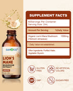 Organic Lion's Mane Focus Liquid Drops - 4 Fl oz